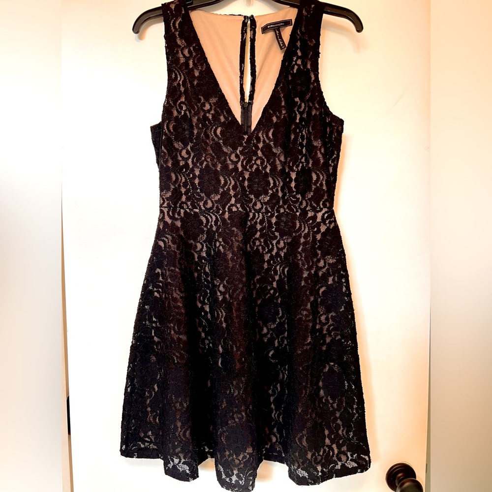 BCBGMaxAzria Black Lace party dress